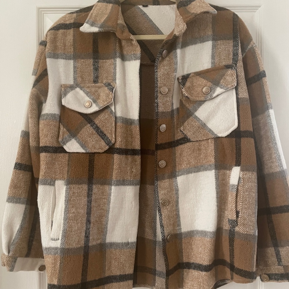 Plaid Shacket Size M